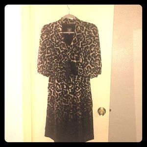 Vince Camino ombré leopard dress